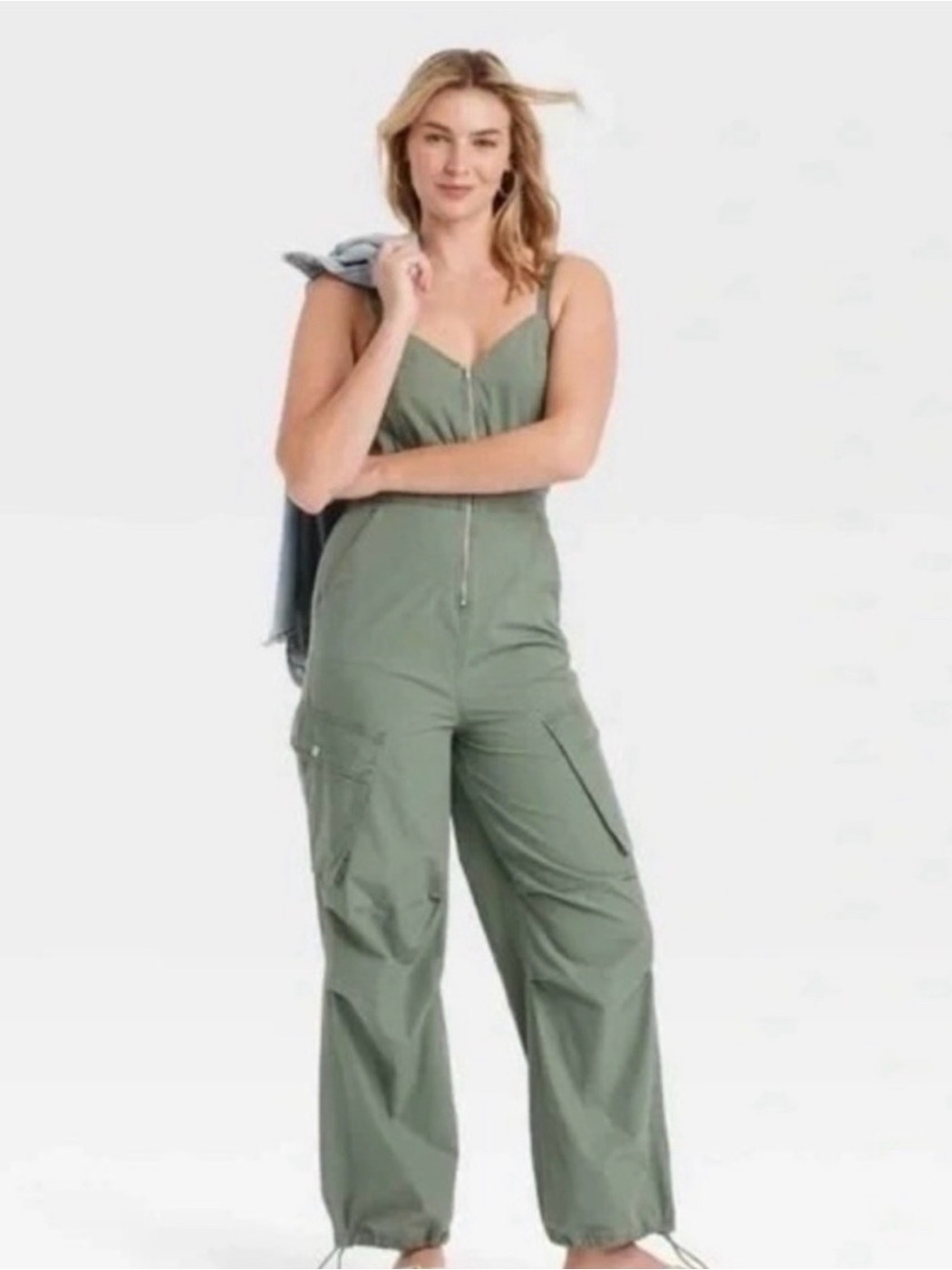 Universal Thread Olive Green Utility Cargo Jumpsuit